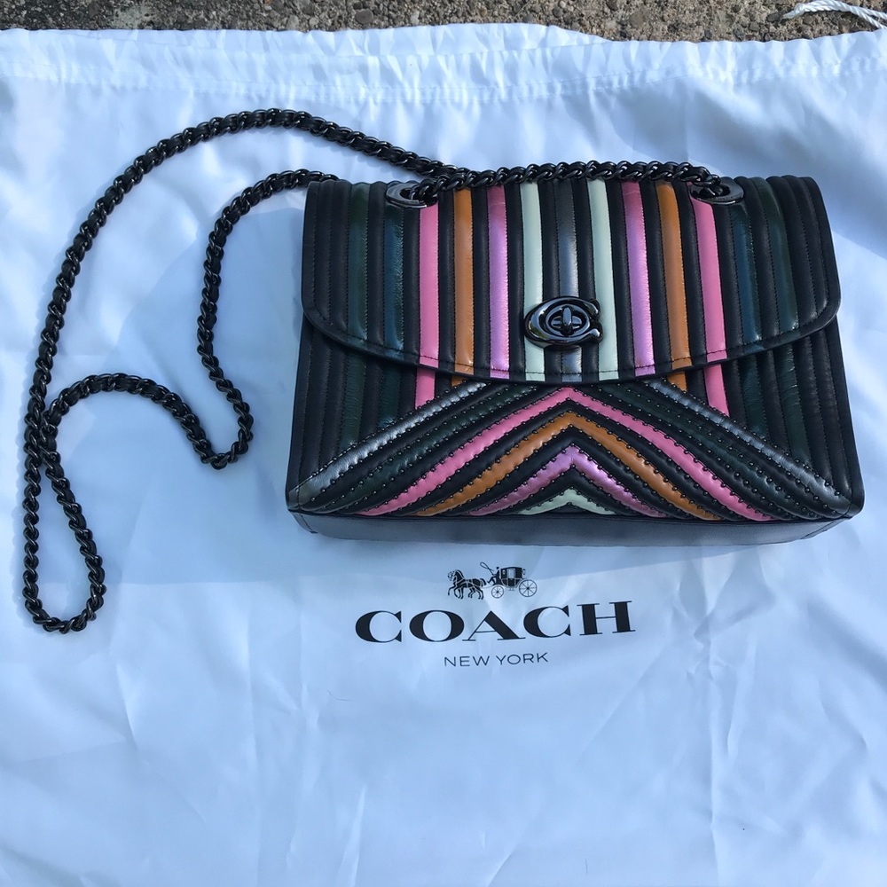 NWT Coach Colorblock Quilted Parker #26848 - Picture 2 of 7